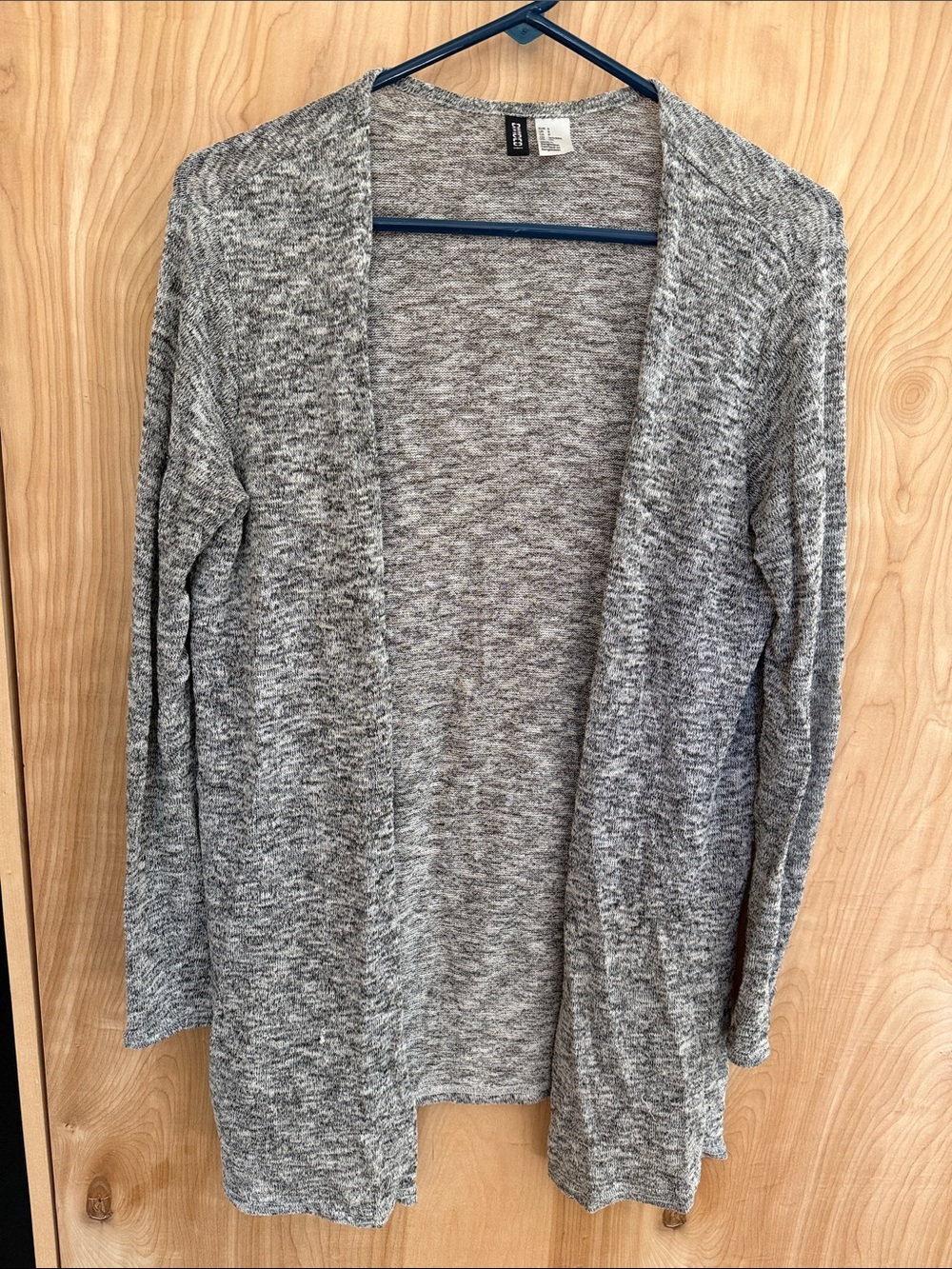 Divided by H&M Open-Front Gray Marled Cardigan